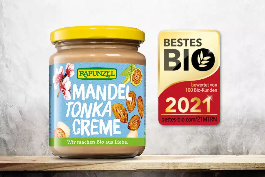 Die Mandel-Tonka-Creme wurde von den Schrot&Korn-Lesern als Bestes Bio 2021 ausgezeichnet