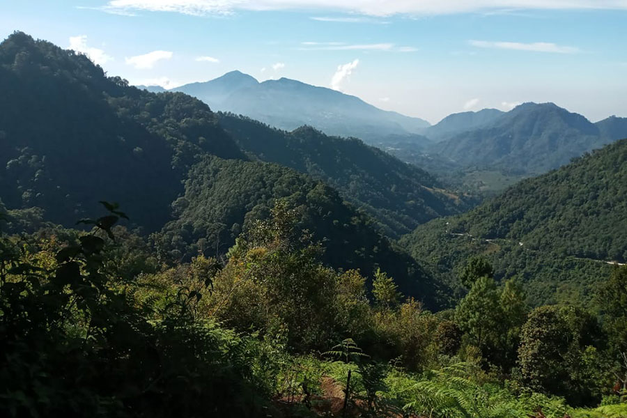 Biocultural corridor in the chain of volcanoes at Atitlán lake, Guatemala