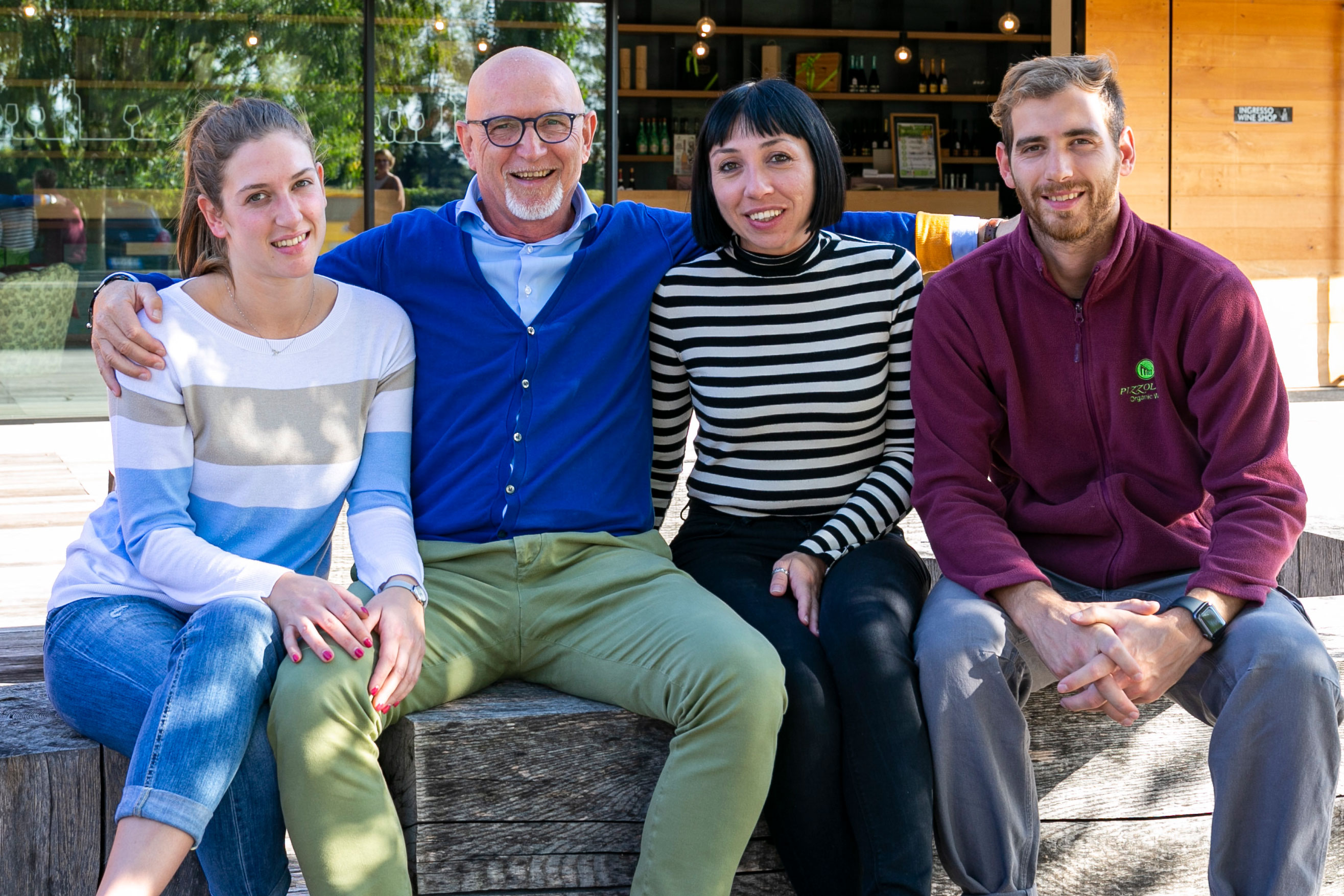 The Pizzolato family (from left): Stefania, Settimo, Sabrina, Federico