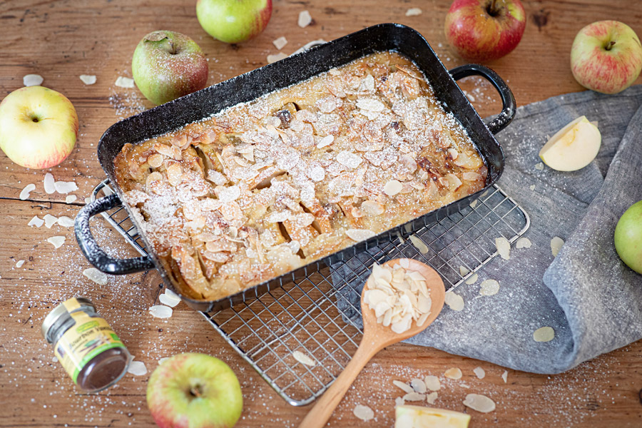 14.11.2021: Apfel-Bananenauflauf mit Mandeln