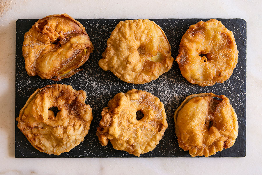 Baked apple rings