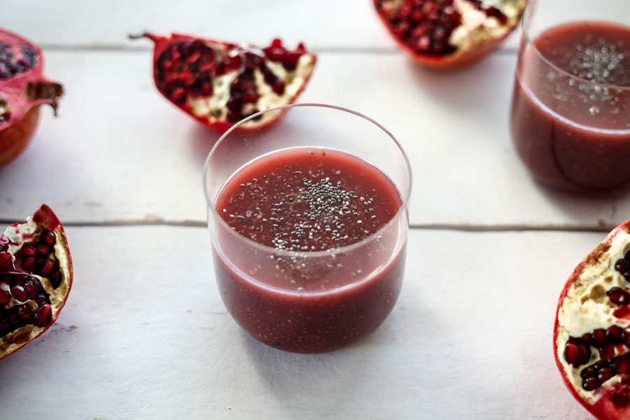 Pomegranate chia juice