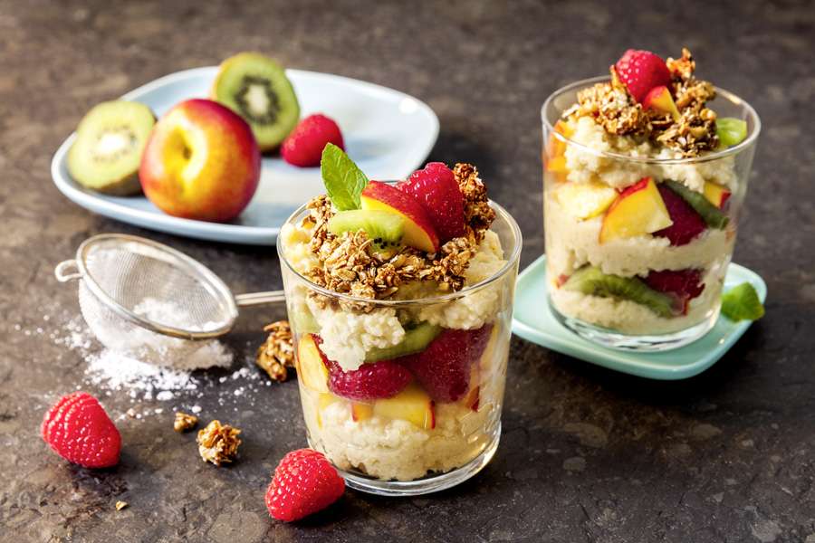 Verrine au millet et fruits