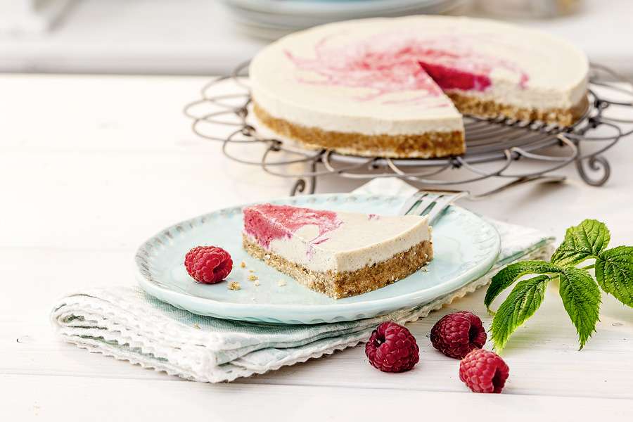 Gâteau aux framboises façon cheesecake