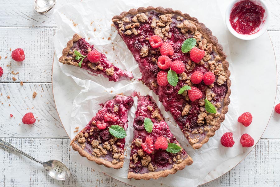 Tarte aux framboises