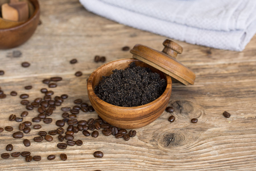 Coffee body scrub peeling