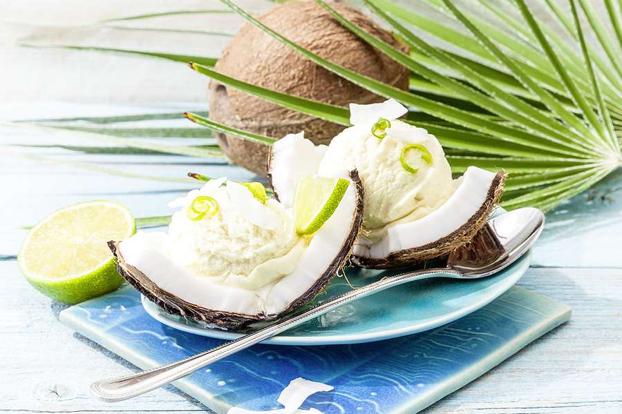 Gelato al cocco e lime