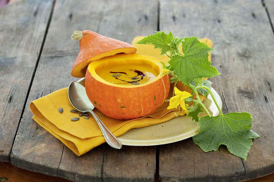 Soupe de potimarron au lait de coco