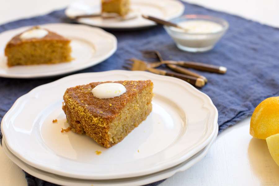 Polenta Cake with Lemon Syrup