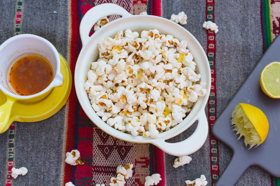 20.10.2017: Popcorn with lime, cayenne and chili flavor