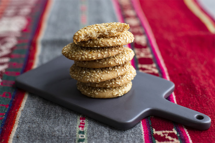 Tahini Cookies with Sesame Seeds