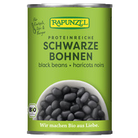 Schwarze Bohnen in der Dose