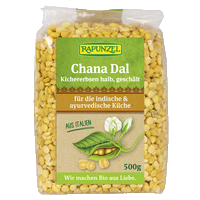 Chana Dal, Kichererbsen halb, geschält