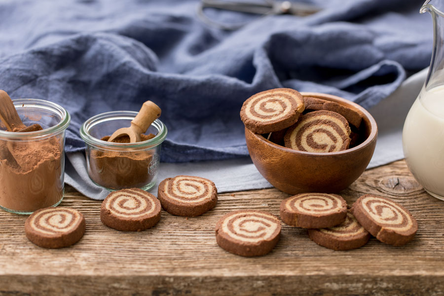 Chocolate Almond Pinwheels with Chicco