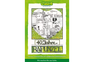 Das Cover der Sonderausgabe des Unternehmensmagazins von Rapunzel zum 40 jährigen Jubiläum.