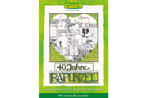 Das Cover der Sonderausgabe des Unternehmensmagazins von Rapunzel zum 40 jährigen Jubiläum.