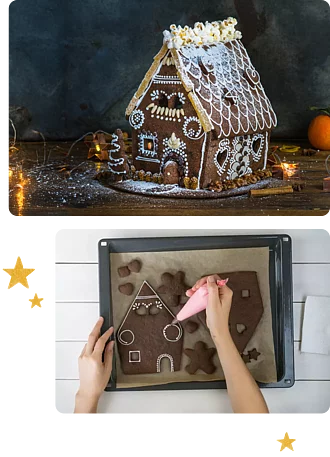 Selbst gemachtes Lebkuchenhaus, Schritt für Schritt nachzubacken mit dem Rezept von Veganköchin Stina Spiegelberg auf jedes-essen-zaehlt.de 