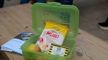 Offene Allgäuer Brotdose mit Produktvorschau