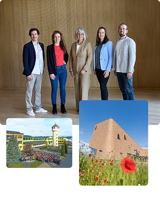 Rapunzel Geschäftsführung, Rapunzel Turm und Rapunzel Welt – verantwortungsvolle Unternehmensführung, Symbol für Bio-Werte und Erlebniswelt rund um nachhaltige Lebensmittel und Fairen Handel