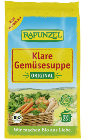 Klare Gemüsesuppe, mit Bio-Hefe