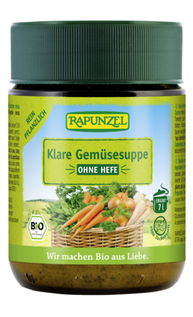Klare Gemüsesuppe, ohne Hefe