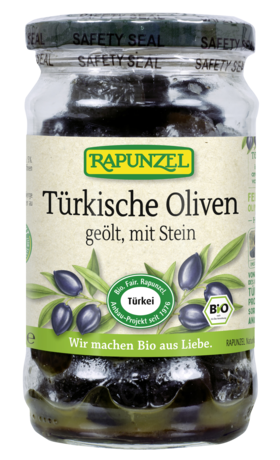Oliven schwarz, mit Stein geölt
