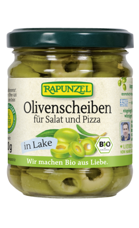 Olivenscheiben für Salat und Pizza