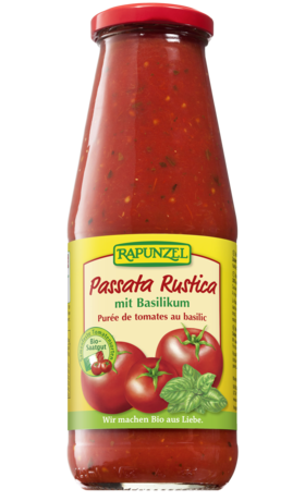 Passata Rustica mit Basilikum