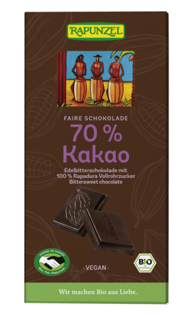 Product - Edelbitter Schokolade 70% Kakao mit Rapadura