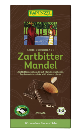 Product - Zartbitter Schokolade 55% Kakao mit Mandelstückchen