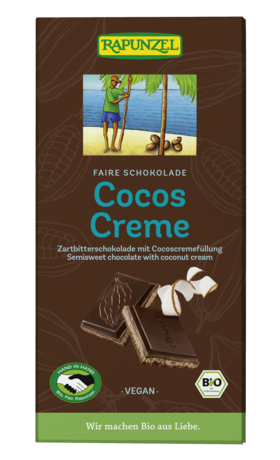 Product - Zartbitter Schokolade Cocos-Creme gefüllt
