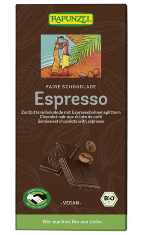 Product - Zartbitter Schokolade 51% Kakao mit Espressobohnensplittern