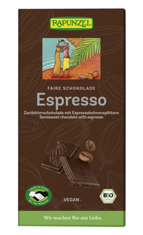 Product - Zartbitter Schokolade 51% Kakao mit Espressobohnensplittern