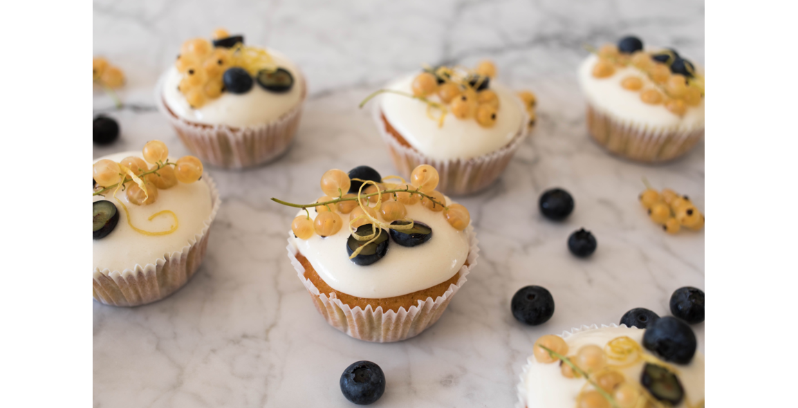 Zitronen-Cupcakes mit Kokosmehl