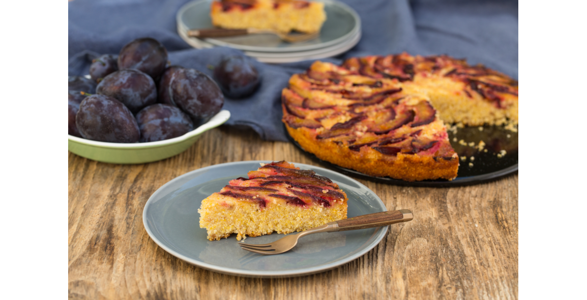 Pflaumenkuchen, umgekehrt gebacken