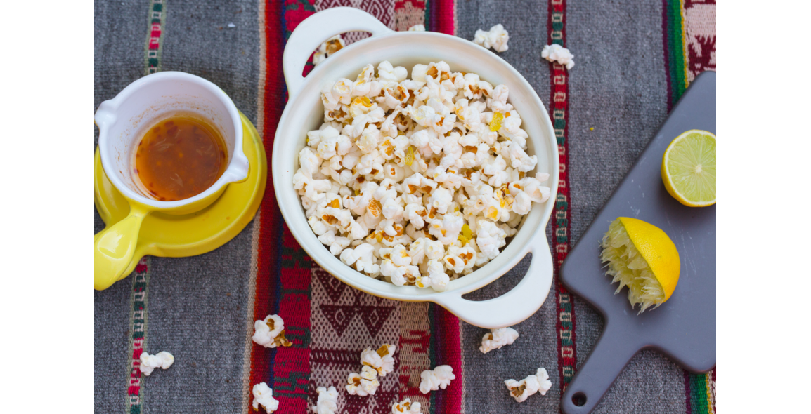 Popcorn mit Limette, Cayenne Pfeffer und Chili