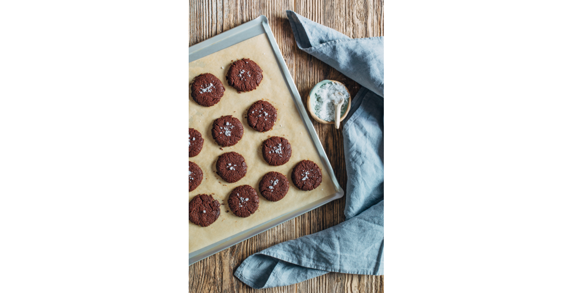 Schoko-Kekse aus rotem Linsenmehl