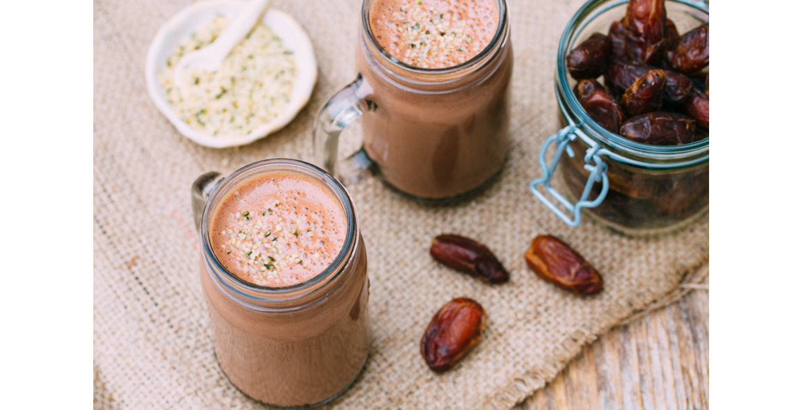 Protein Smoothie mit Hanfsamen und Kakao