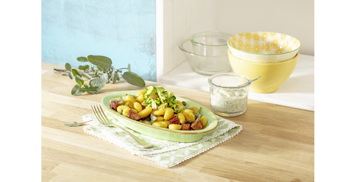 Salbei-Mandel-Gnocchi mit Kräuterquark