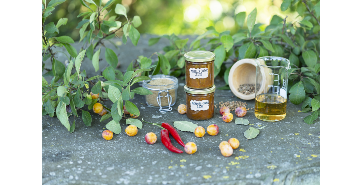 Mirabellen Chutney mit Lorbeer