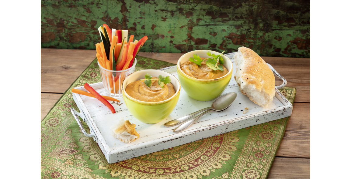 Tomaten-Bananen-Dip mit Rapunzel Mischmus 4 Nuts