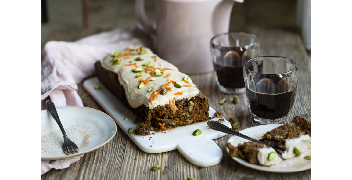 Karottenkuchen mit Walnüssen und Buttercreme