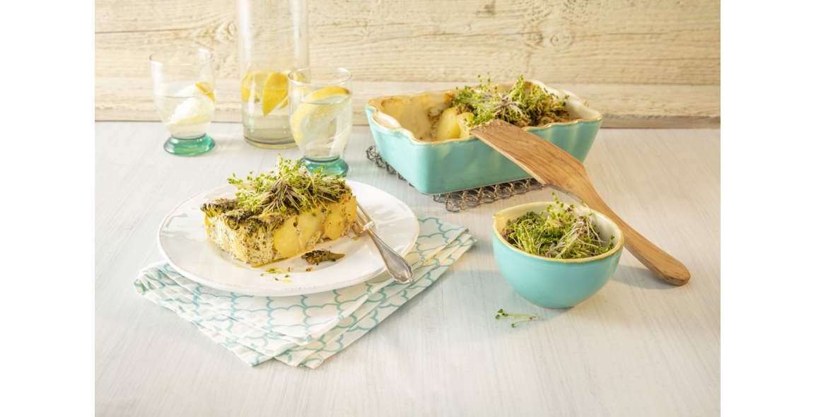 Kartoffel-Auflauf mit Sprossen-Broccoli