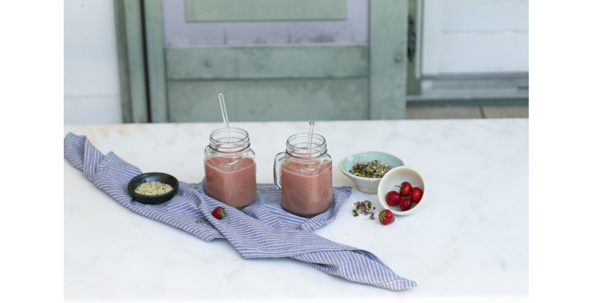 Erdbeer-Sprossen-Smoothie