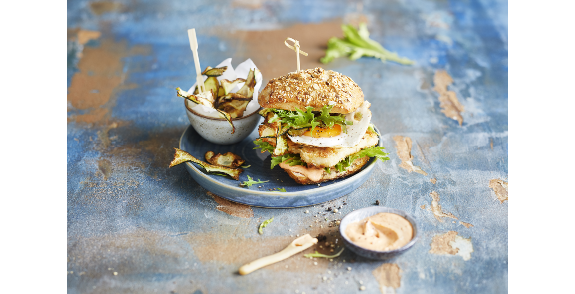 Halloumi-Spiegelei Burger