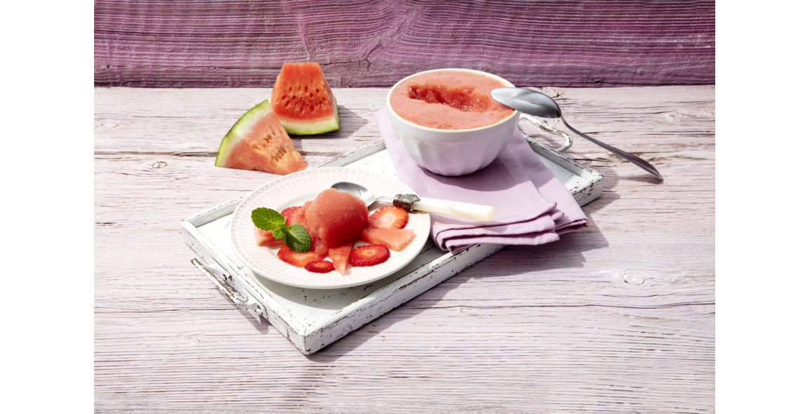 Erdbeer-Melonen-Sorbet