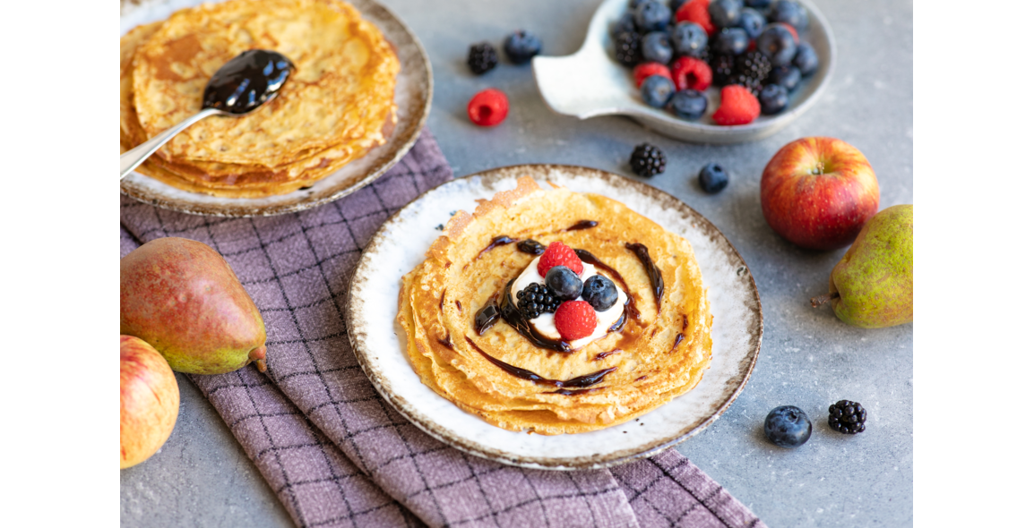 Crèpes mit Kichererbsenmehl