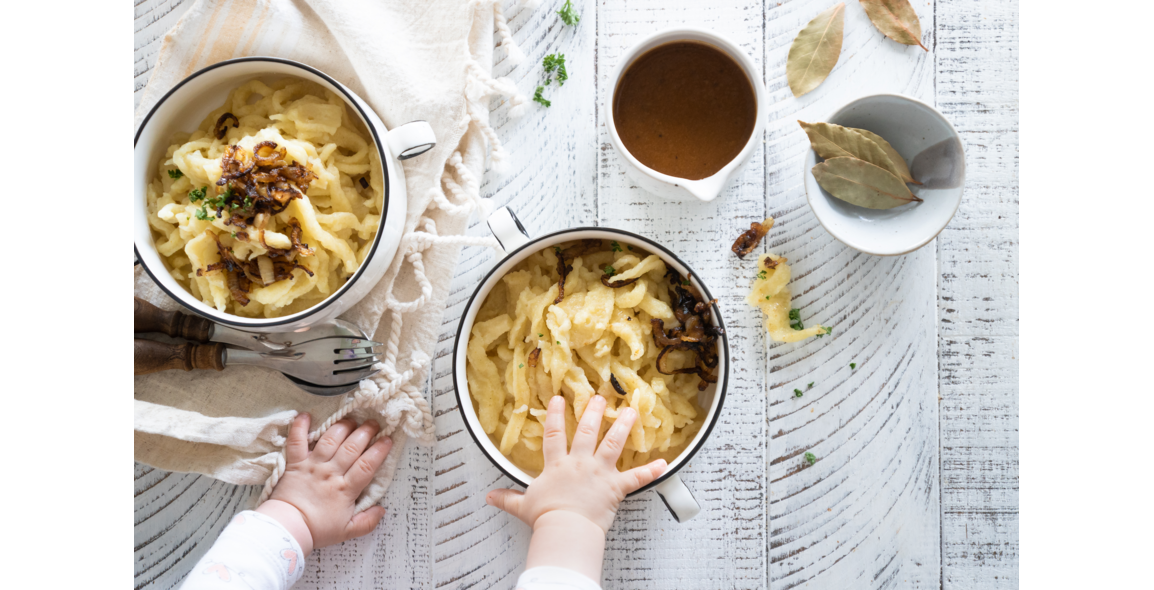 Spätzle mit Sauce