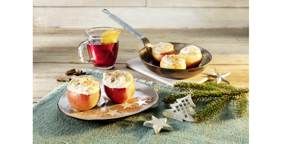 Bratapfel mit Baiser