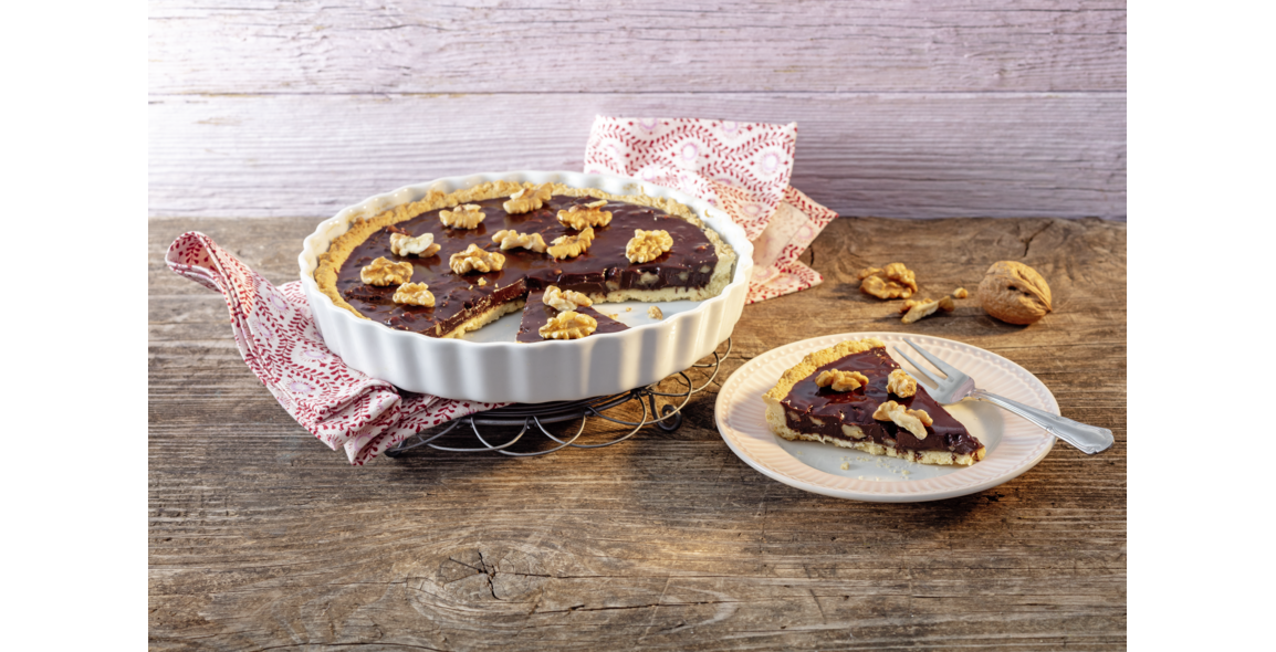 Schokoladentarte mit Walnüssen